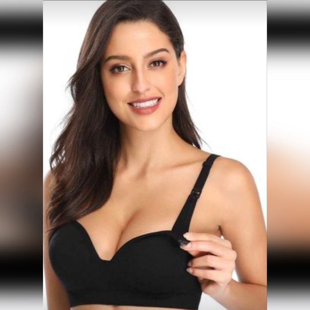 ✨️HOST PICK!✨️NWT🌟Seamless Nursing/Maternity/Breastfeeding Push Up Sleep Bra - Picture 3 of 7